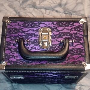 Purple and Black Lace Storage Box